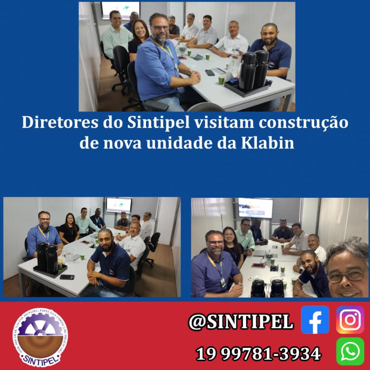 Diretores do Sintipel visitam construção de nova unidade da