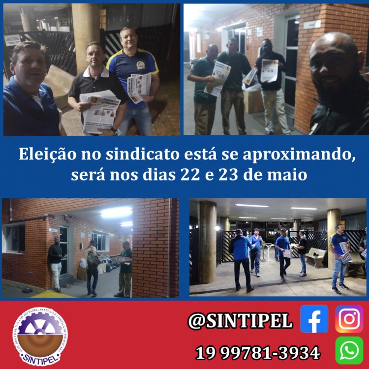 Eleição no sindicato está se aproximando, será nos dias 22 e 23