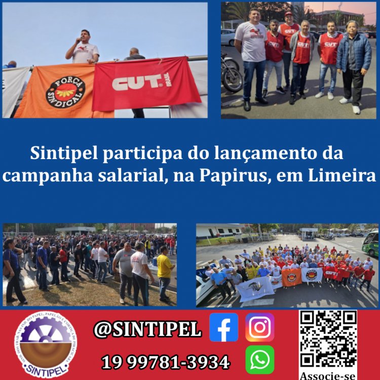 Sintipel participa do lançamento da campanha salarial, na Papirus,
