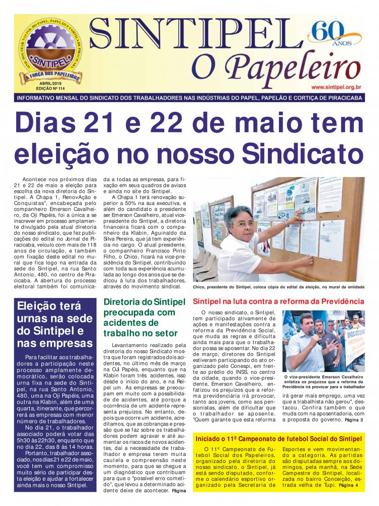 Jornal O Papeleiro Abril