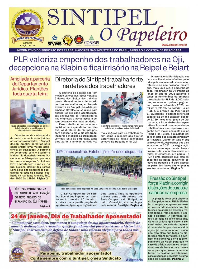 Jornal dos Papeleiros - Abril