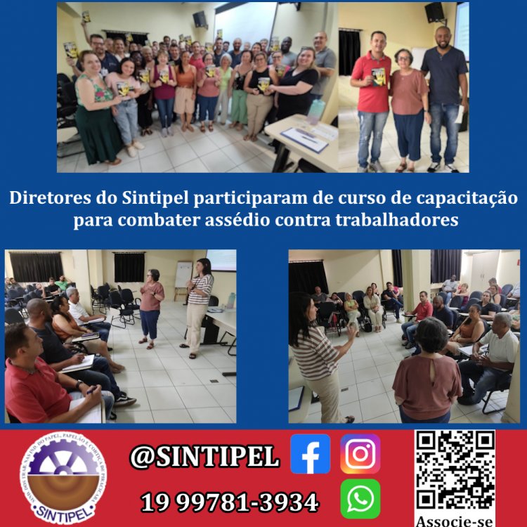 Diretores do Sintipel participaram de curso de capacitação para
