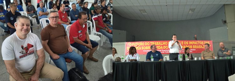 Diretores do Sintipel participaram de plenária com o ministro do Trabalho, Luiz