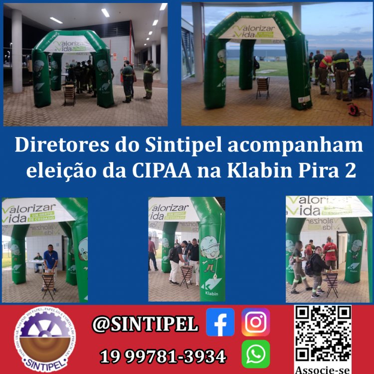 Diretores do Sintipel acompanham eleição da CIPAA na Klabin Pira