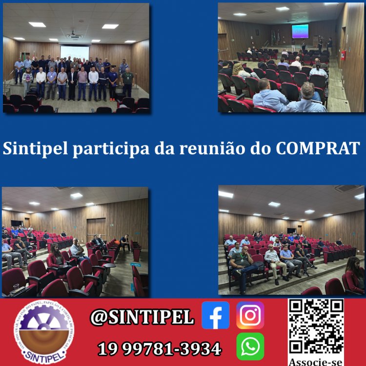 Sintipel participa da reunião do