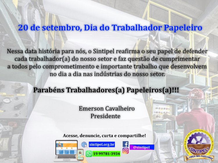 20 de setembro, Dia do Trabalhador