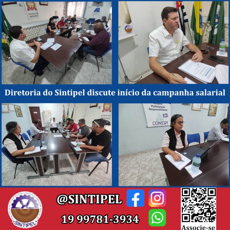 Diretoria do Sintipel discute início da campanha salarial