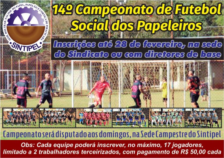 14º Campeonato de Futebol Social dos