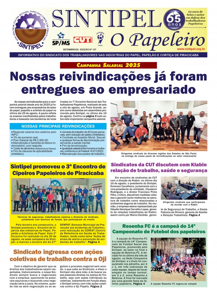 Jornal dos Papeleiros Setembro