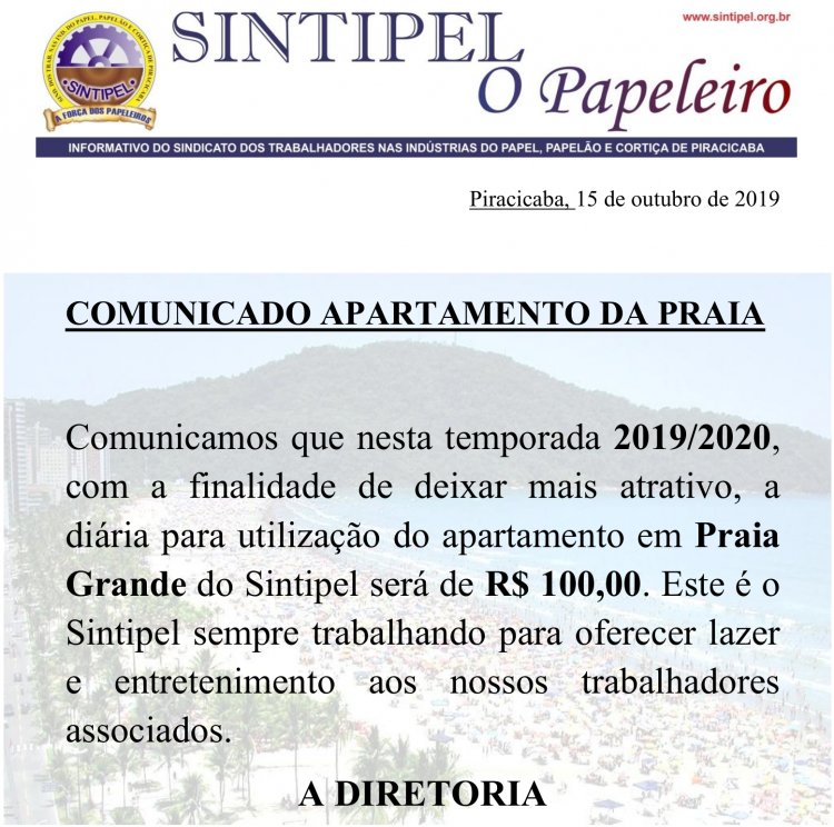 COMUNICADO APARTAMENTO DA