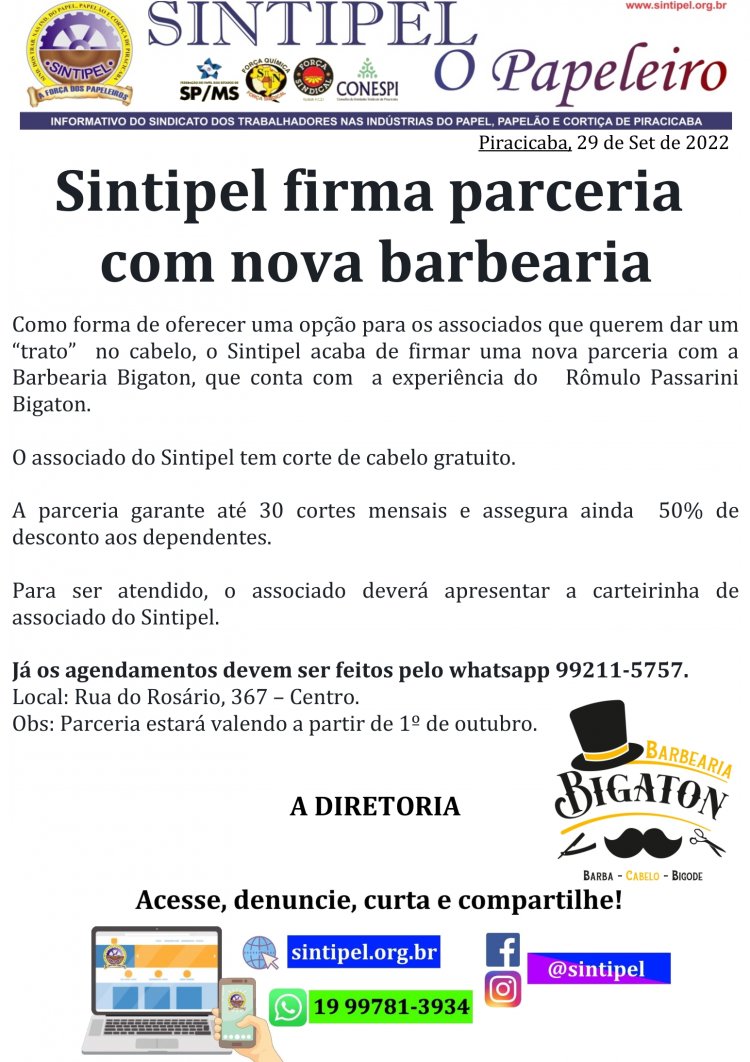 Sintipel firma parceria com nova