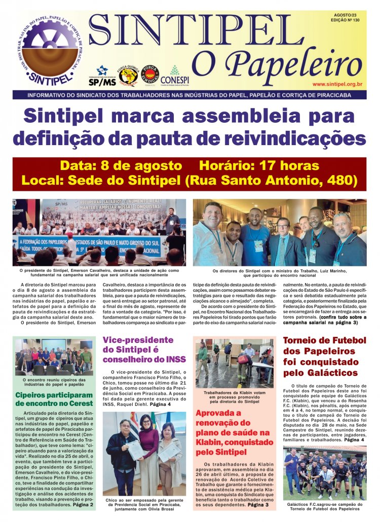 Jornal dos Papeleiros Agosto