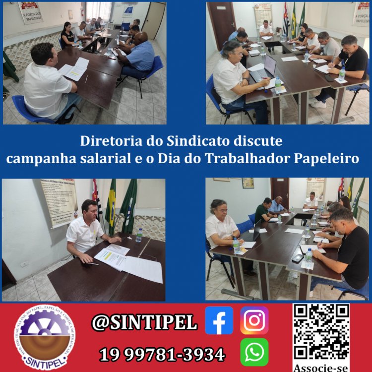 Diretoria do Sindicato discute campanha salarial e o Dia do