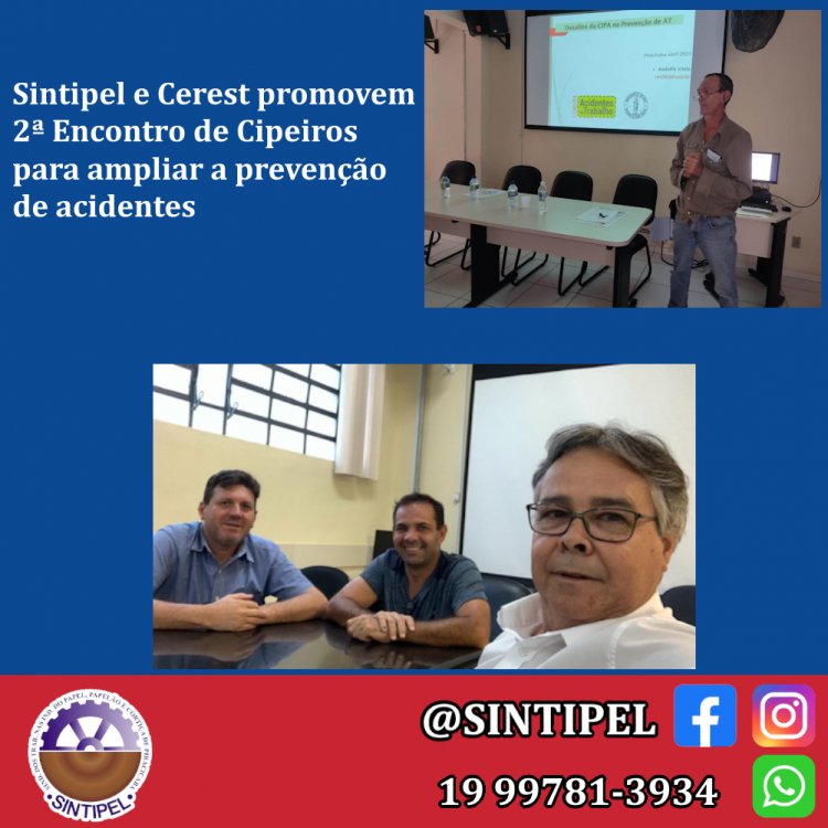 Sintipel e Cerest promovem 2ª Encontro de Cipeiros para ampliar a prevenção de