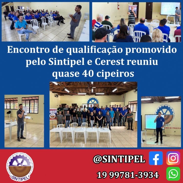 Encontro de qualificação promovido pelo Sintipel e Cerest reuniu quase 40