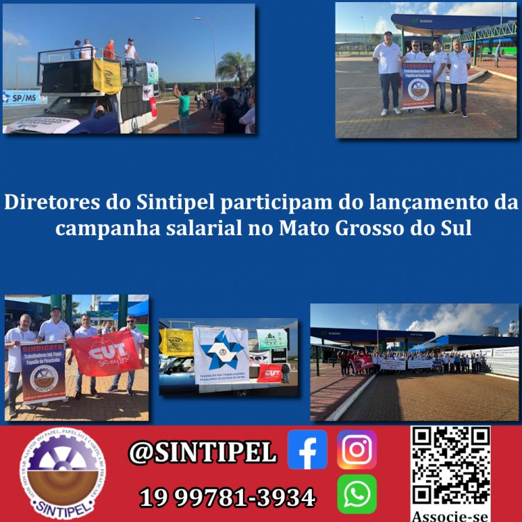 Diretores do Sintipel participam do lançamento da campanha salarial no Mato Grosso do