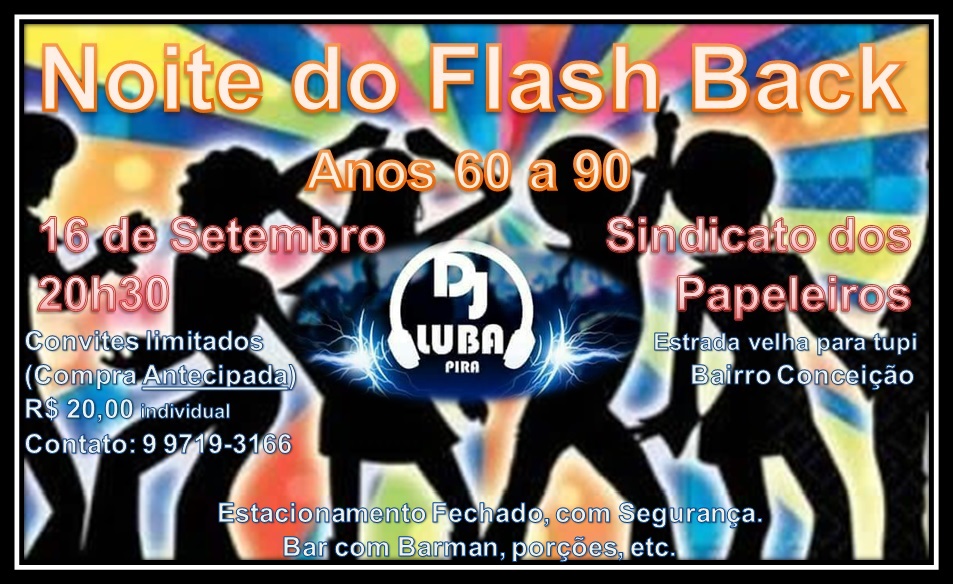 Sintipel vai sortear convites para o Flash Back aos associados